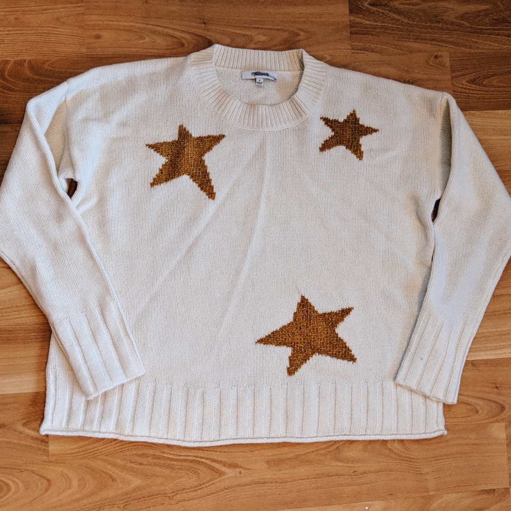 NWOT Madewell Merino Star Sweater